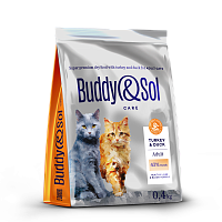 Картинка анонса Buddy&Sol CARE ADULT сухой корм суперпремиум-класса с индейкой и уткой для взрослых кошек 0,4кг