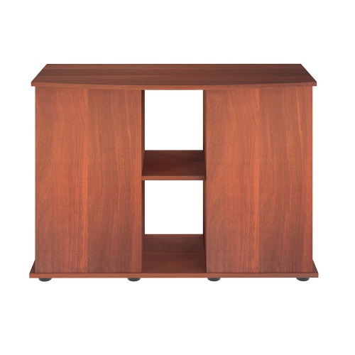 Детальная картинка Подставка AquaPlus фигурная 100 (101х42/33х72 см) две дверки ДСП, итальянский орех, в коробке, подходит для модели аквариума LUX Ф170 фото 2