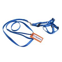 Картинка анонса Шлейка быстросъемная с поводком RichPet Standart 15мм (длина повод. 170см, обхват шеи:40-50см, обхват груди:46-58см)