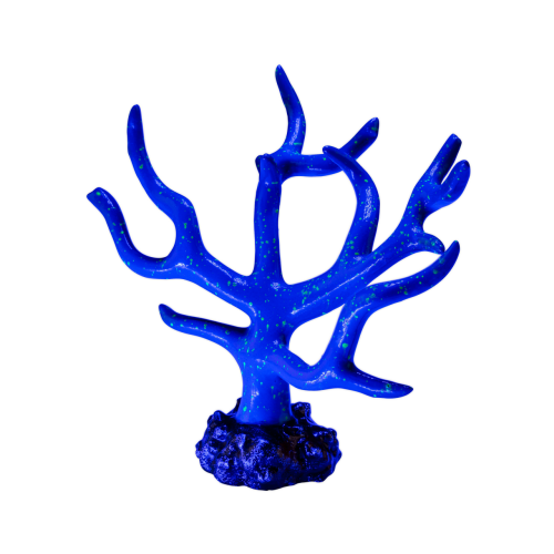 Детальная картинка Декорация флуоресцирующая GloFish Коралл (14.5 х 8 х 14см), меняет цвет в УФ-свете фото 2