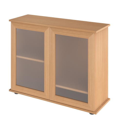 Детальная картинка Подставка AquaPlus 90 (91*36*72 см) две дверки МДФ со стеклом, бук, в коробке, подходит для модели аквариума LUX П150