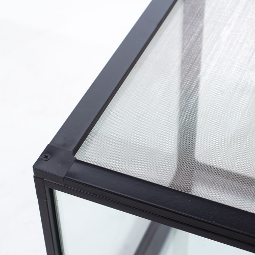 Детальная картинка Террариум профильный AquaPlus PROFI 96 (60х40х40 см) стекло: стенки 5 мм, дно 8 мм, черный фото 7