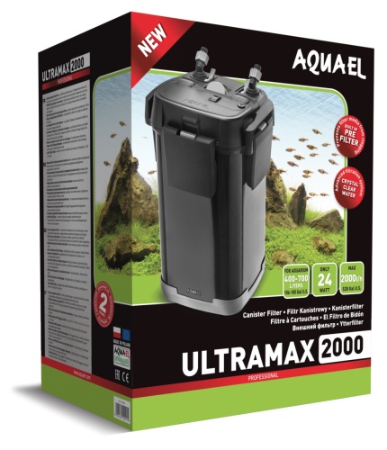 Детальная картинка Внешний фильтр AQUAEL ULTRAMAX 2000 для аквариума 400 - 700 л (2000 л/ч, 17 Вт) / Фильтр для аквариума фото 2