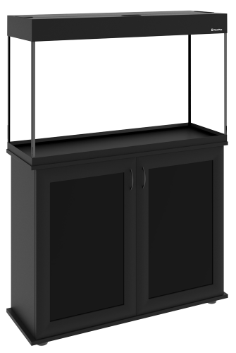 Аквариум AquaPlus LUX П150 черный (91х36х56 см) стекло 6мм, 141 л., прямоугольный, с лампами Т8 2х25 Вт, аквар. коврик фото 6