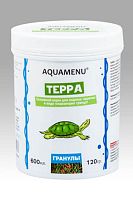 Картинка анонса Корм основной AQUAMENU Терра 600 мл, плавающие гранулы для водных черепах