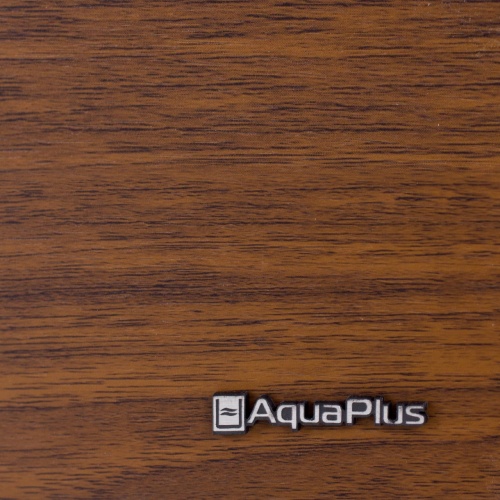 Детальная картинка Аквариум AquaPlus LUX Ф105 орех (71х36х56 см) стекло 6 мм, фигурный, 99 л., с лампами Т8 2х18 Вт, аквар. коврик фото 3