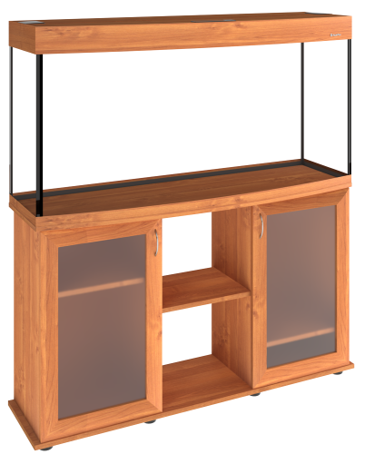 Детальная картинка Аквариум AquaPlus LUX LED Ф245 ольха (121х41х61 см) стекло 8 мм, фигурный, 213 л., аквар. коврик фото 2