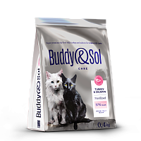 Картинка анонса Buddy&Sol CARE STERILIZED сухой корм суперпремиум-класса с индейкой и лососем для стерилизованных кошек 0,4кг