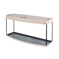 Картинка анонса Аквариум AquaPlus LUX LED Ф245 выбеленный дуб (121х41х61 см) стекло 8 мм, фигурный, 213 л., аквар. коврик