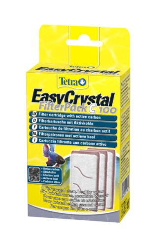 Детальная картинка 
Комплект сменных картриджей Tetra EasyCrystal Filterpack C 100 с углем для фильтра EasyCrystal 100 (3 шт.) подходит для аквариумов Cascade Globe, Tetra Duo WaterFall Globe