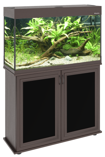 Детальная картинка Аквариум AquaPlus LUX П150 венге (91х36х56 см) стекло 6мм, 141 л., прямоугольный, с лампами Т8 2х25 Вт, аквар. коврик фото 7