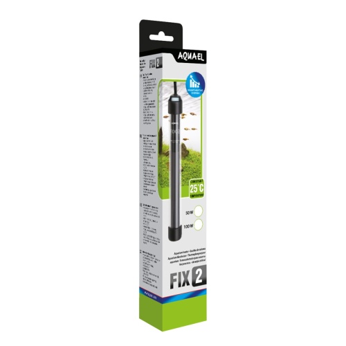 Детальная картинка Нагреватель AQUAEL FIX 2  50 Вт для аквариума 10 - 50 л (стеклянный с микропроцессором)