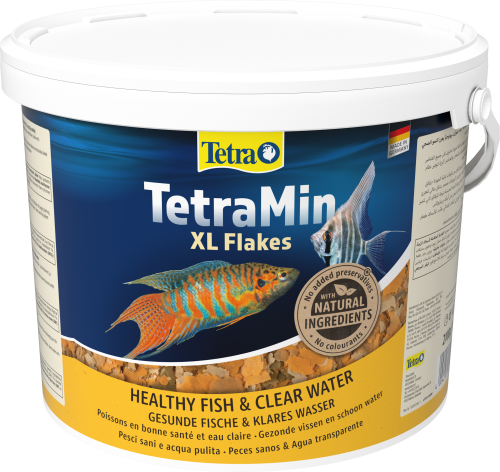 Детальная картинка Корм Tetra TetraMin Flakes XL 10 л, хлопья для всех видов крупных рыб фото 4