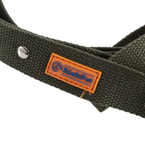 Детальная картинка Шлейка брезентовая RichPet Green Dog 20 мм. Обхват шеи: 35-55 см, обхват груди: 45-65 см. фото 2