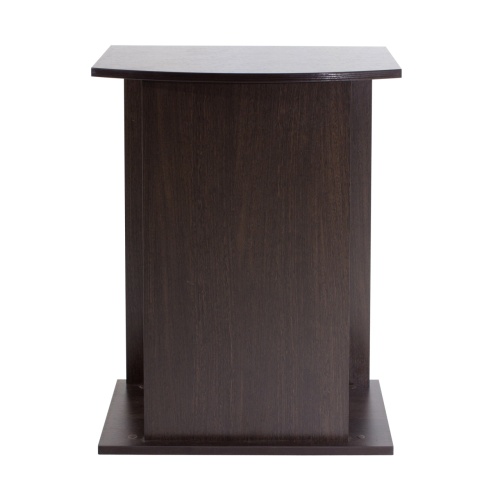 Детальная картинка Подставка AquaPlus Ф50 венге (51х32/26х72 см) фигурная, без дверки, в коробке, подходит для модели аквариума STD Ф50 фото 2