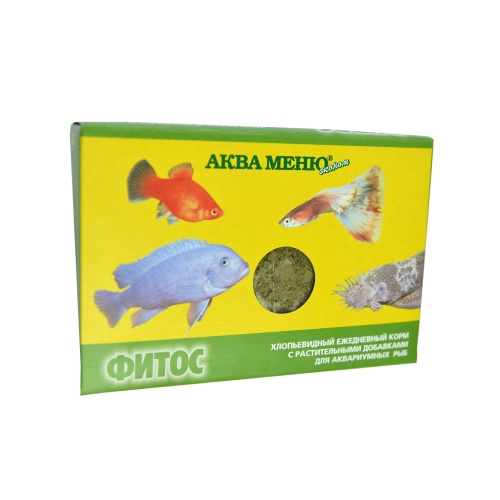 Детальная картинка Корм ежедневный АКВА МЕНЮ Фитос 11 г, хлопья с растительными добавками