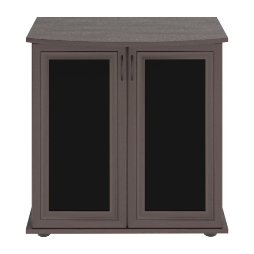 Детальная картинка Подставка AquaPlus фигурная 70 (71x36/30x72 см) две дверки МДФ со стеклом, венге, в коробке, подходит для модели аквариума LUX Ф105 фото 3