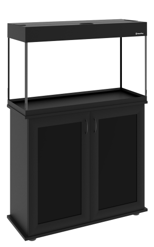 Аквариум AquaPlus LUX П120 черный (81х36х49 см) стекло 6 мм, прямоугольный, 105 л., с лампами Т8 2х18 Вт, аквар. коврик фото 6