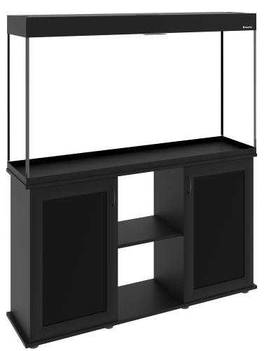 Аквариум AquaPlus LUX П288 черный (121х41х66 см) стекло 10 мм, прямоугольный, 254 л., с лампами Т8 2х38 Вт, аквар. коврик фото 6