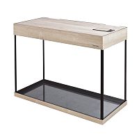 Картинка анонса Аквариум  AquaPlus LUX LIGHT П100 дуб сонома (71х31х56см) стекло 6 мм, прямоугольный, 92 л., с лампами LED, аквар. коврик