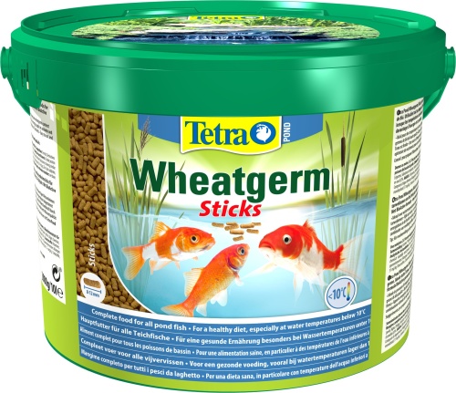 Детальная картинка Корм Tetra Pond Wheatgerm Sticks 10 л, палочки для кормления прудовых рыб при температурах ниже 10 градусов