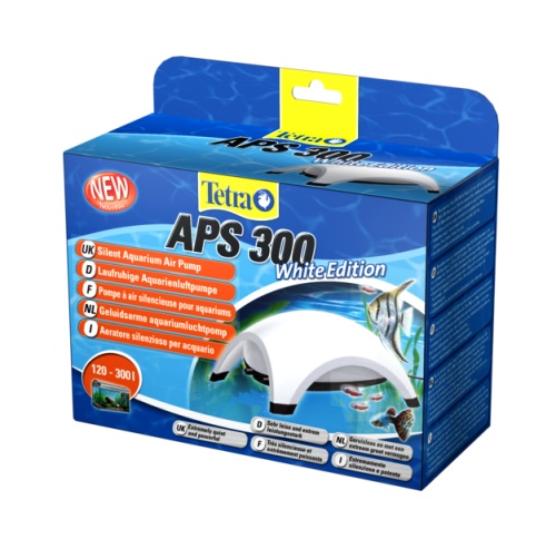 Детальная картинка Компрессор Tetra APS 300 для аквариума 120 - 300 л (300 л/ч, 4.5 Вт, 2 канала, регулируемый), белый