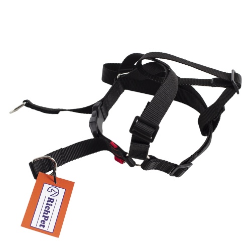 Детальная картинка Шлейка быстросъемная RichPet Standart (25 мм, шея 45-60см,грудь 55-65 см), черный
