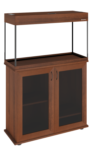 Детальная картинка Аквариум AquaPlus LUX LED П120 орех (81х36х49 см) стекло 6 мм, прямоугольный, 105 л., аквар. коврик фото 4