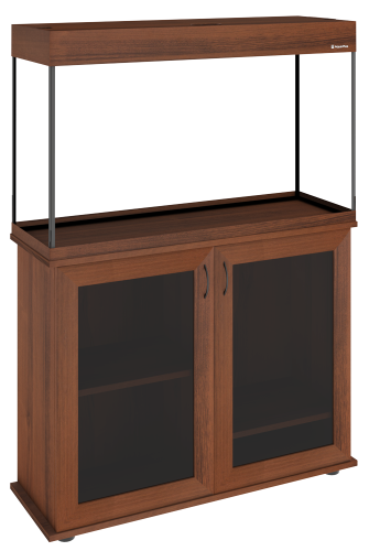 Детальная картинка Аквариум AquaPlus LUX LED П150 орех (91х36х56 см) стекло 6мм, прямоугольный,141 л., аквариумный коврик фото 4