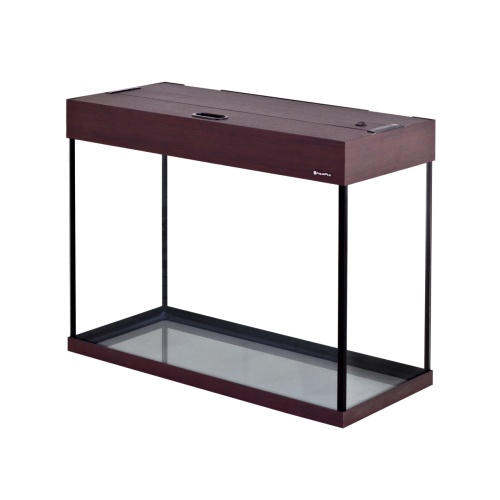 Детальная картинка Аквариум AquaPlus LUX П100 махагон (71х31х56 см) стекло 6 мм,  прямоугольный, 92 л., с лампами Т8 2х18 Вт, аквар. коврик