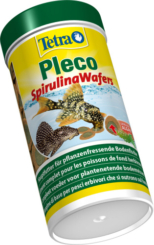 Корм Tetra Pleco Spirulina Wafers 250 мл, пластинки для травоядных донных рыб, со спирулиной фото 2
