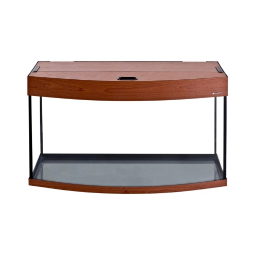 Детальная картинка Аквариум AquaPlus LUX LED Ф115 итальянский орех (81х36х49 см) стекло 6 мм, фигурный, 98 л., аквар. коврик фото 2