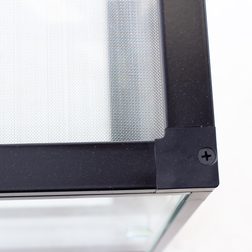 Детальная картинка Террариум профильный AquaPlus PROFI 96 (60х40х40 см) стекло: стенки 5 мм, дно 8 мм, черный фото 6