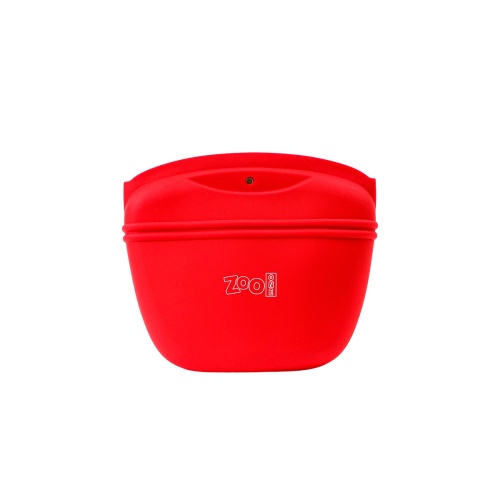 Детальная картинка Сумочка для лакомств ZooOne силиконовая с магнитным замком, размер L (КРАСНАЯ)