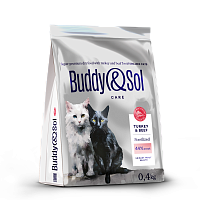 Картинка анонса Buddy&Sol CARE STERILIZED сухой корм суперпремиум-класса с индейкой и говядиной для стерилизованных кошек 0,4кг