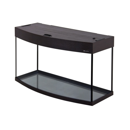 Детальная картинка Аквариум AquaPlus LUX Ф115 венге (81х36х49 см) стекло 6 мм, фигурный, 98 л., с лампами Т8 2х18Вт, аквар. коврик