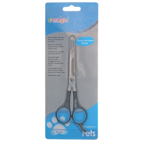Детальная картинка Ножницы DeLIGHT 17,5 см (7"), для стрижки кошек и собак, (полотно 6,5 см) фото 4