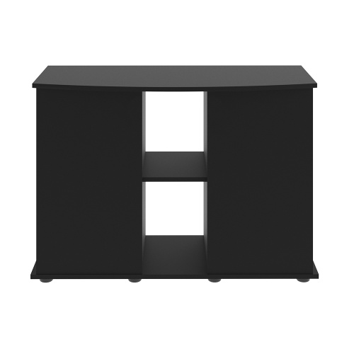 Детальная картинка Подставка AquaPlus фигурная 100 (101х42/33х72 см) две дверки ДСП, черная, в коробке, подходит для модели аквариума LUX Ф170 фото 2