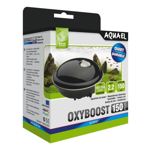 Детальная картинка Компрессор AQUAEL OXYBOOST 150 plus для аквариума 100 - 150 л (150 л/ч, 2.2 Вт, 1 канал, регулируемый)