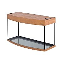 Картинка анонса Аквариум AquaPlus LUX Ф115 ольха (81х36х49 см) стекло 6 мм, фигурный, 98 л., с лампами Т8 2х18Вт, аквар. коврик