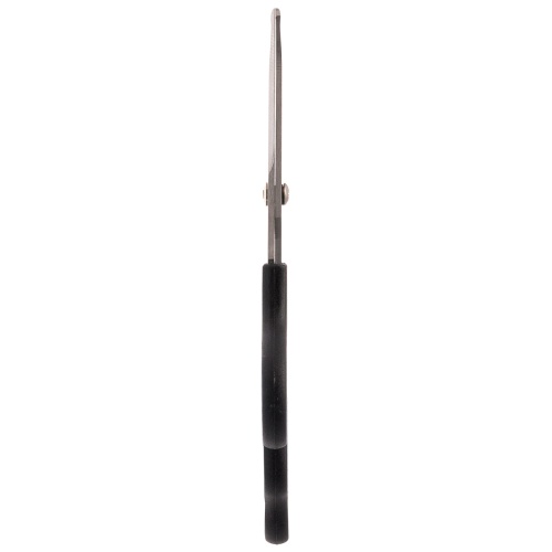Детальная картинка Ножницы DeLIGHT 15,5 см(6"), для стрижки морды кошек и собак, с закругл. концами(полотно4,5 см), смещённые кольца фото 4