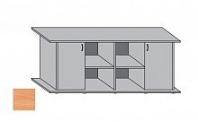 Подставка AquaPlus 160 (1610*460*710) с двумя дверками ДСП по краям, белое дерево, в коробке , ПВХ