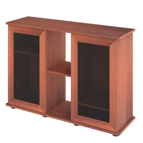 Детальная картинка Подставка AquaPlus 100 (101*41*72 см) две дверки МДФ со стеклом, итальянский орех, в коробке, подходит для модели аквариума LUX П200