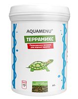Картинка анонса Корм AQUAMENU Террамикс с гаммарусом 250 мл., для водных черепах в виде плавающих гранул и гаммаруса NEW