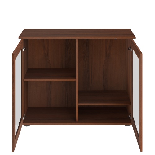 Детальная картинка Подставка AquaPlus 90 (91*36*72 см) две дверки МДФ со стеклом, орех, в коробке, подходит для модели аквариума LUX П150 фото 3