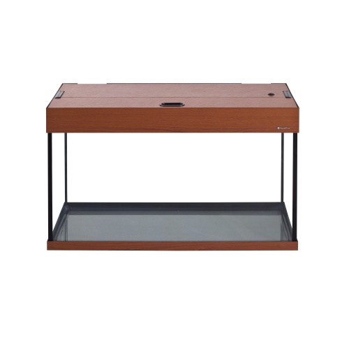 Детальная картинка Аквариум AquaPlus LUX П120 итальянский орех (81х36х49 см) стекло 6 мм, прямоугольный, 105 л., с лампами Т8 2х18 Вт, аквар. коврик фото 2