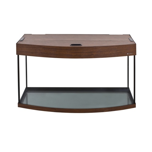 Детальная картинка Аквариум AquaPlus LUX LED Ф115 орех (81х36х49 см) стекло 6 мм, фигурный, 98 л., аквар. коврик фото 2