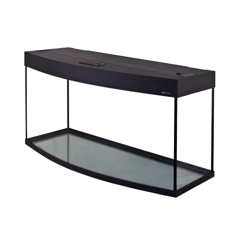 Детальная картинка Аквариум AquaPlus LUX Ф170 черный (101х41х56 см) стекло 6/8 мм, фигурный, 161 л., с лампами Т8 2х30 Вт, аквар. коврик