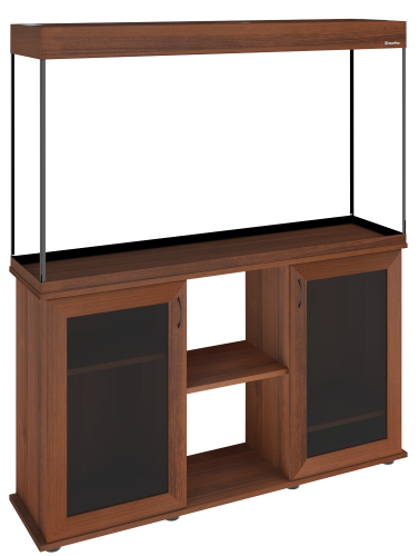 Детальная картинка Аквариум AquaPlus LUX П288 орех (121х41х66 см) стекло 10 мм, прямоугольный, 254 л., с лампами Т8 2х38 Вт, аквар. коврик фото 6