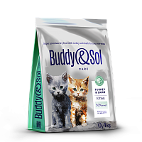Картинка анонса Buddy&Sol CARE KITTEN  сухой корм суперпремиум-класса с индейкой и ягненком для котят 0,4кг